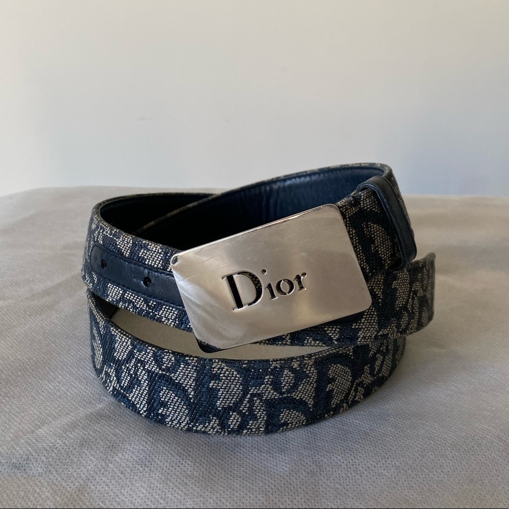 Dior Diorissimo blue belt vintage